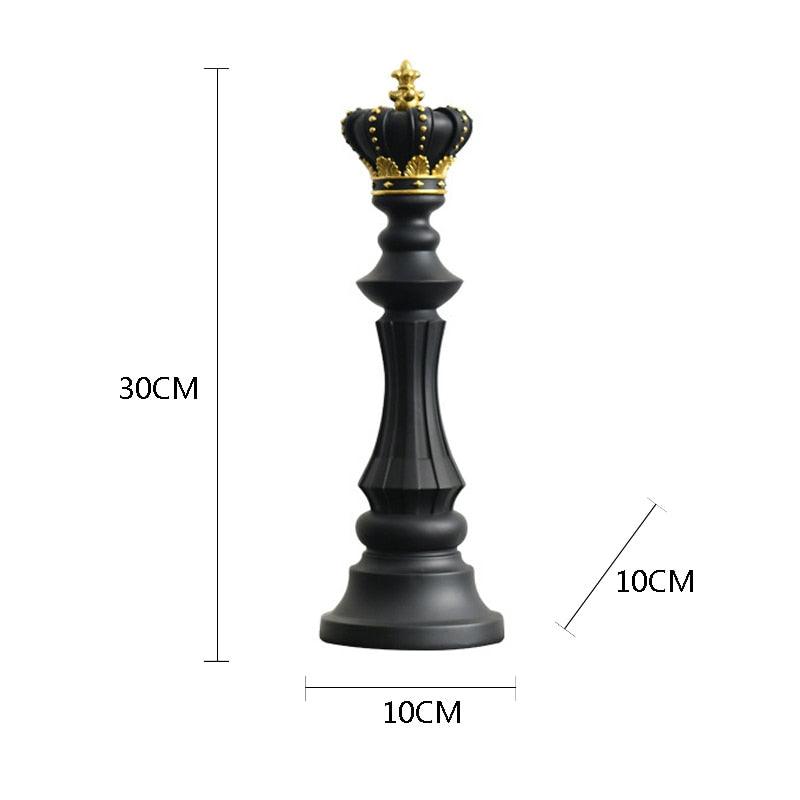 Creative luxo moderno rei a rainha Horse Estátua de xadrez para